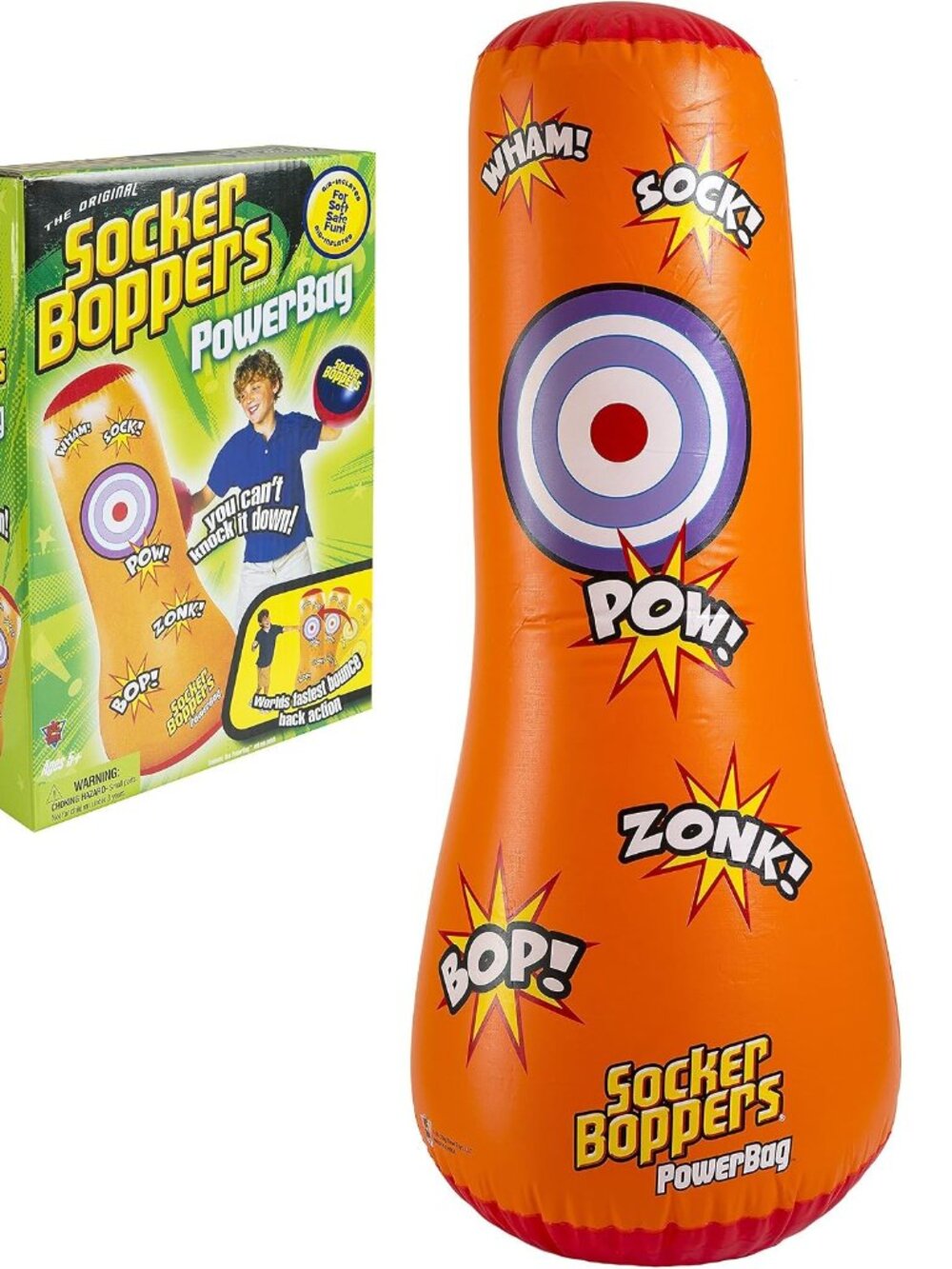 Socker Bopper Power Bag Standing Inflatable Punching Bag for Kids